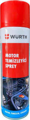 Würth Motor Temizleyici Sprey – Güçlü Yağ ve Kir Sökücü, 500 ml